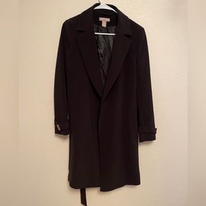 H&M double breasted tie front coat Sz 6